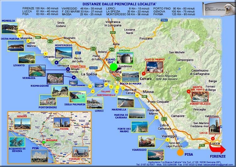 agritourisme Italie bianca fattoria où nous somme carte routière